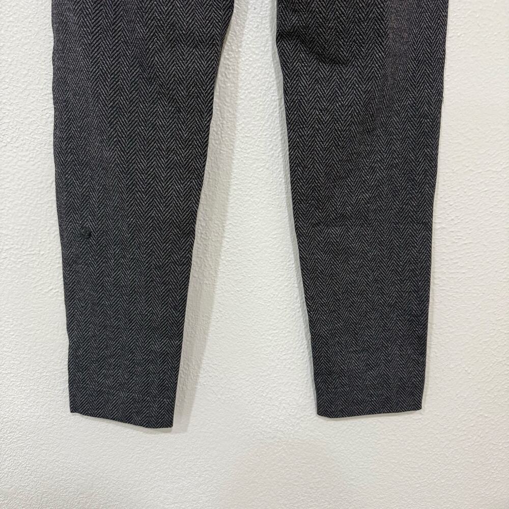Lululemon Jet Crop Slim Trouser Luon Heathered Herringbone Black Grey Size 4 - Picture 8 of 9